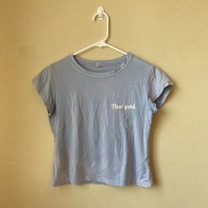 Brandy Melville - Blue New York Crop Top